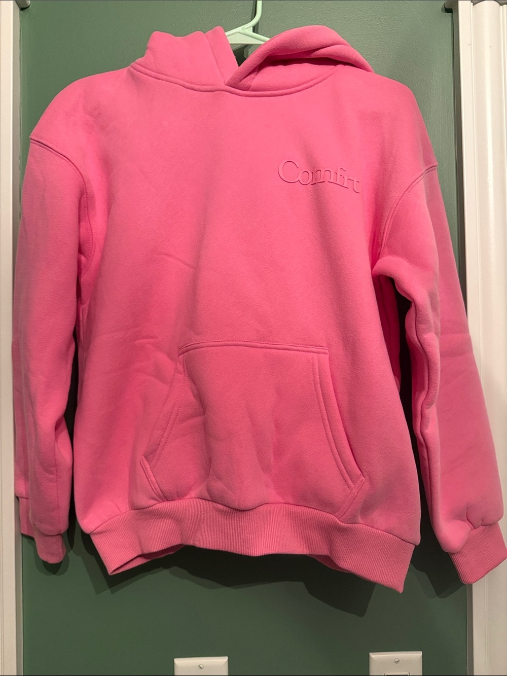 Bright Pink Comfrt Hooded Sweatshirt